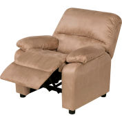 Relaxzen Youth Recliner with Cup Holder and Dual USB - Microfiber - Beige