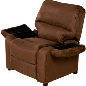 Relaxzen Youth Recliner with Cup Holder and Dual USB - Microfiber - Brown