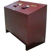 BearSaver BE Series 140 Gal. Animal Resistant Double Waste Receptacle - Green