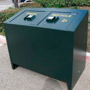 BearSaver BE Series 140 Gal. Animal Resistant Waste/Recycling Receptacle - Green