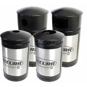 SECURR® Guardian 35 Gal. Indoor Recycling Receptacle - Stainless Steel