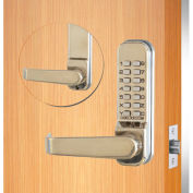 Codelocks Mechanical Tubular Lockset with 2-3/4" Latch, CL410-SS, Stainless Steel