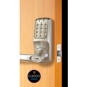 Codelocks Electronic Lockset w/Grade 1 UL Cyl Chassis, CL5210IC-CC-BS, Interch Core, Brushed Steel