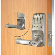 Codelocks Electronic Lockset, Grade 1 UL Mortise Lock Chassis, CL5250-BS, Brushed Steel