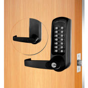 Codelocks ANSI Grade 2 Mechanical Lockset, CL610-CC-FB, EZ Code Change, Flat Black