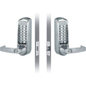 Codelocks ANSI Grade 2 Mechanical Lockset, CL615BB-BS, EZ Code Change, Brushed Steel