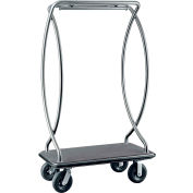 CSL HD Euro Bellman Cart 2899BK-010-BLK Stainless, Black Carpet, Black Bumper, 8" Pneumatic