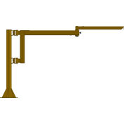 Contrx Medium-Duty Free-Standing Articulating Jib Crane, 250 Lb. Cap, 16' Span, 10' UnderBeam Height