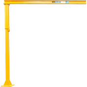 Contrx Medium Duty Floor Mounted Jib Crane, 500 Lb. Capacity, 8' Under Beam Height, 6' Span