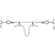 Contrx Tagline Kit, 16' Festoon Cable, Cable Hanger, Brackets, Clamps