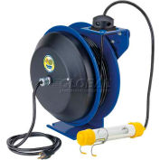 Coxreels EZ-PC13-5016-C Safety Series Spring Rewind Power Cord Reel Fluor Tube Light 50' Cord 16 AWG