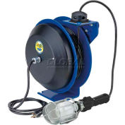 Coxreels EZ-PC13-5016-E Safety Spring Rewind Power Cord Reel: Incand Cage Light 50' Cord 16AWG
