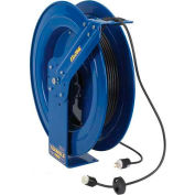 Coxreels EZ-PC24L-0016 Safety Series Spring Rewind Power Cord Reel: 100' Cord Capacity, 12 AWG