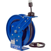 Coxreels PC13-5012-A Power Cord Spring Rewind Reel: Single Industrial Receptacle, 50' Cord, 12 AWG