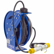 Coxreels PC24-0016-C Power Cord Spring Rewind Reel: Fluor. Tube Light, 100' Cord, 16 AWG