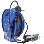 Coxreels PC24-0016-E Power Cord Spring Rewind Reel: Incand. Cage Light, 100' Cord, 16 AWG