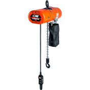 CM Lodestar VS Electric Chain Hoist w/Chain Container, 3 Ton, 15 Ft. Lift, .9-5.5 FPM, 230V