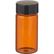 Wheaton&#174; 20ML Amber Vials in a box, Rubber Lined Caps, Case of 72