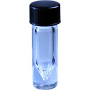 Wheaton&#174; 1ML Borosilicate Glass V-Vials, Clear, 13-425, PTFE Faced Rubber Liner, Case of 12