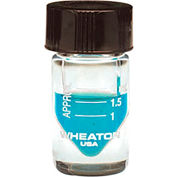Wheaton&#174; 2ML, Graduated Glass V-Vials, 20-400, PTFE Faced Rubber Liner, Case of 12