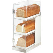 Cal-Mil 3021-55 Luxe Three Tier Bread Display White and Stainless Steel 7"W x 14"D x 20-1/4"H