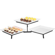 Cal-Mil SR1600-39 Metal Wire Square 2 Tier Stand 16"W x 31"D x 9"H Platinum