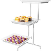 Cal-Mil SR2301-13 Offset 3 Tier Square Stand 16"W x 22"D x 26"H Black
