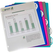 C-Line Products 5-Tab Poly Binder Index Dividers, Assorted, 5/ST (Set of 12 ST)