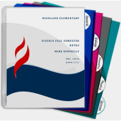 C-Line Products 5-Tab Poly Binder Index Dividers with Slant Pockets, Assorted, 60/Set
