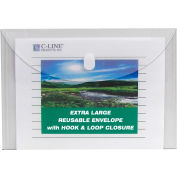 C-Line Products Biodegradable & Reusable Side Load Poly Envelopes, 11"W x 8-1/2"H, Clear, 25/Pack