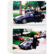 C-Line Products 35mm Ring Binder Photo Storage Pages, 5 x 7, Clear, Side Load, 11 1/4 x 8 1/8, 50/BX