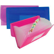 C-Line Products 13-Pocket Junior Size Expanding File, Assorted Colors, 12 Files/Set