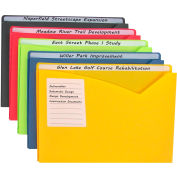C-Line Products Write-on Poly File Jackets, Assorted, 11 X 8 1/2, 25/BX