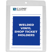 C-Line Products Vinyl Shop Ticket Holder, Both Sides Clear, 4 x 6, 50/BX
