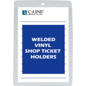 C-Line Products Vinyl Shop Ticket Holder, Both Sides Clear, 6 x 9, 50/BX