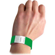 C-Line Products DuPont Tyvek Security Wristbands, Green, 100/PK