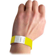 C-Line Products DuPont Tyvek Security Wristbands, Yellow, 100/PK