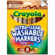 Crayola® Multicultural Washable Markers, Broad Line, Assorted, 8/Set