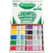 Crayola® Washable Markers Classpack, Fine Line, 10 Assorted Colors, 200/Box
