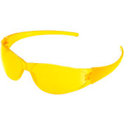 MCR Safety CK114 Crews Checkmate Safety Glasses, Amber Lens, Amber Frame, Anti-Fog, 1 Pair