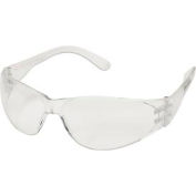 MCR Safety CL110 Crews Checklite Safety Glasses, Clear Lens, Clear Frame, Anti-Scratch, 1-Pair