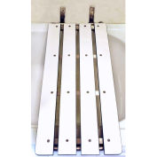 CSI Bathware 33" x 15" Phenolic Rectangular Bathtub Seat, White - SEA-TUB3315-NH-PH
