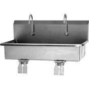 Sani-Lav® 54WSL 2-Person Wall Mount Wash-Station With Double Knee Pedal Valves