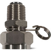 Sani-Lav® N11S Swivel Hose Adapter, Stainless Steel, 1/2” MNPT x 3/4” FGHT