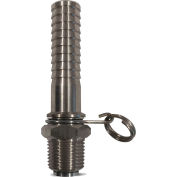 Sani-Lav® N22S Swivel Hose Adapter, Stainless Steel, 1/2″ MNPT x 5/8″ Hose Barb