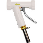 Sani-Lav® N81W20 Large Low-Flow Industrial Spray Nozzle, White w/Brass Swivel Hose Adapter