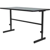 Correll Adjustable Standing Height Workstation - 60&quot;L x 24&quot;W x 34&quot; to 42&quot; - Gray Granite