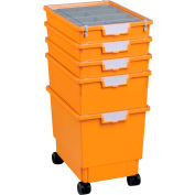 Certwood Standard Width Rollatray Kit CE1965PY - 16-3/4"L x 12-5/16"W x 28-1/8"H Yellow