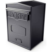 QualArc Bloomsbury Mailbox LSF-LS05 - Rear Access Wall/Column Mount 12"W x 13"D x 17"H Black