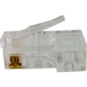 Vertical Cable, 011-016-100 Cat 5E, RJ45 Modular Plugs, 8P 8C, 50 Micro-Inches Gold Plated, 100/PK